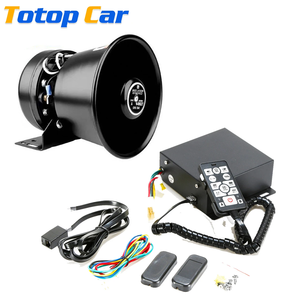 

400W Police Siren Car MIC Speaker System 12 Sound Loud for 12V Car Truck Warning Alarm amplifier Siren Auto Horn