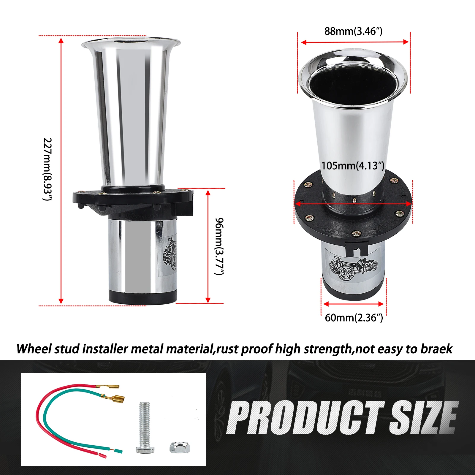 Car Air Horn Chrome OOGA 12V 110DB For Ford Model T Style