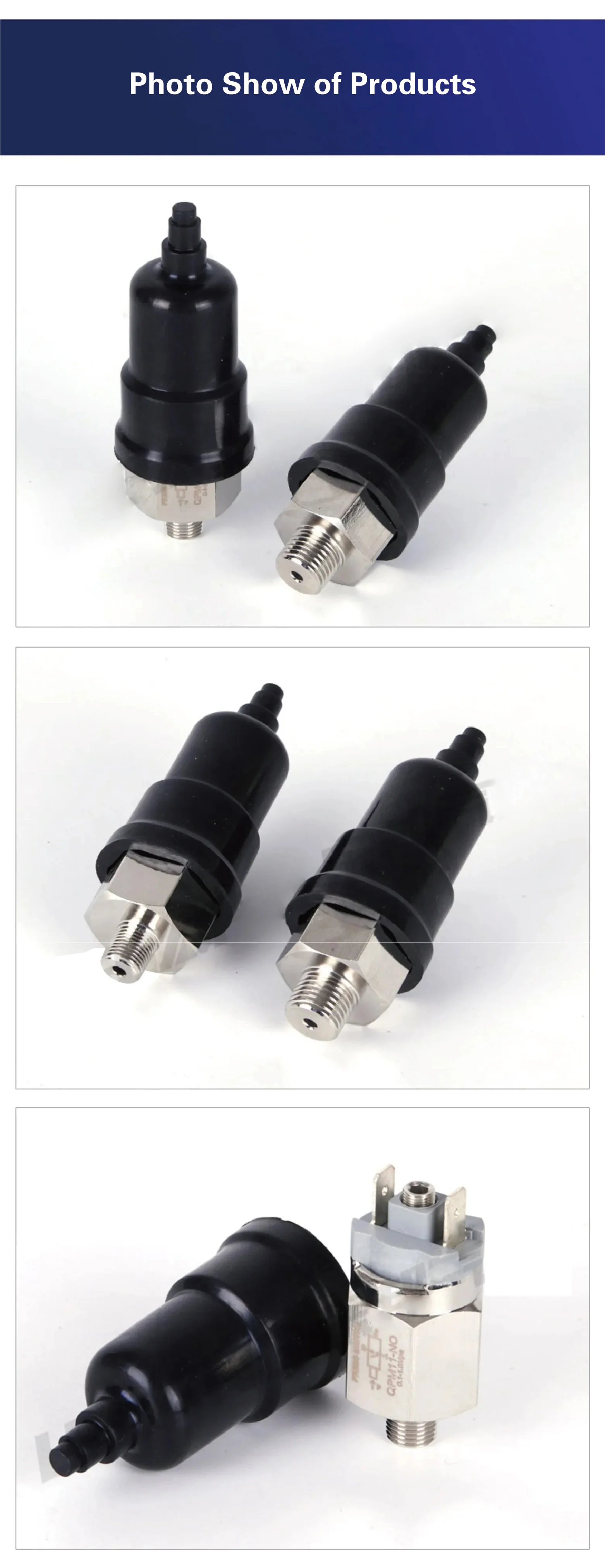 1/4" 1/8" NPT Adjustable Air Pressure Switch Diaphragm Type NO/NC for Compressor