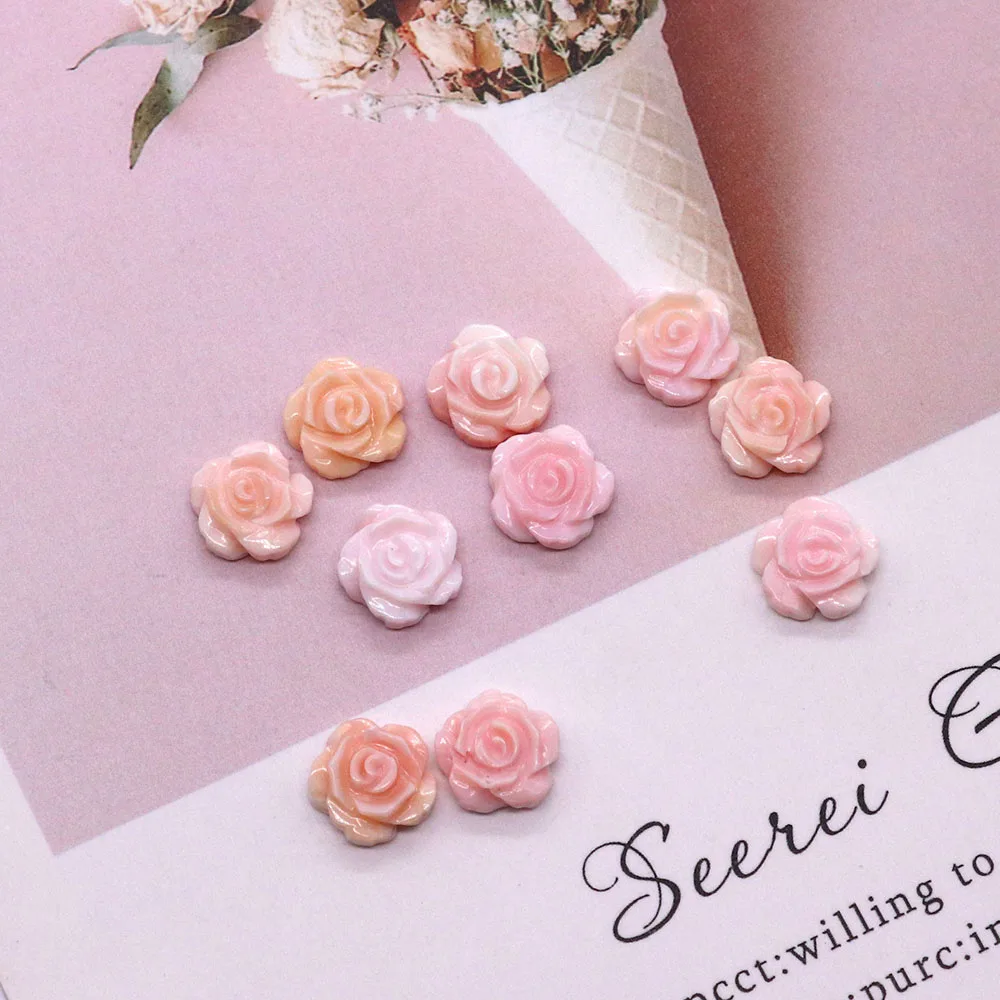 

1pcs Natural Queen Shell Pink Beads Half Hole Rosette Romantic DIY Self-made Necklace Earrings for Women Jewelry Accessories