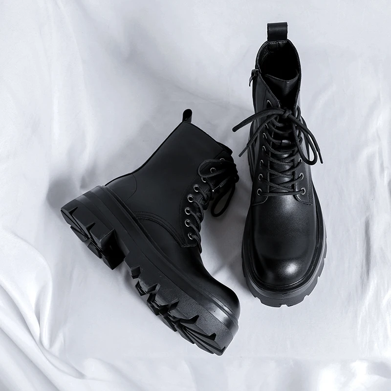 Winter Breathable Men Boots Fashion Street Style Casual Shoes Personalized Trend High Top Men Shoes Comfortable Casual Boots 6