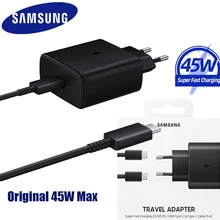 Samsung 45W Original USB-C Super Adaptive Fast Charge Charger EP-TA845 For Samsung GALAXY S22 S21 Plus Ultra Note 10 20 5A Cable
