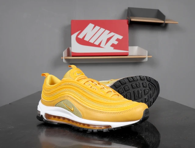 Nike Zapatillas deportivas Air 97 921733701 para hombre mujer, informales con bala de oro amarillo brillante|Zapatillas de correr| - AliExpress