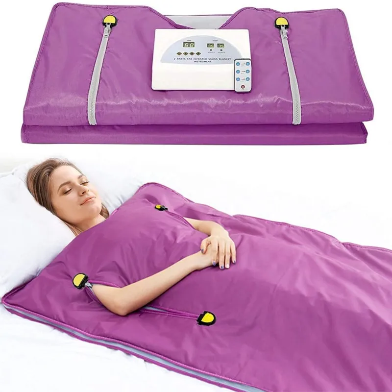 

Улучшенное одеяло для сауны, цифровое одеяло для сауны из ткани Оксфорд с двумя зонами, одеяло для снижения веса, шейпер для тела, Детокс-терапия, Антивозрастная красота