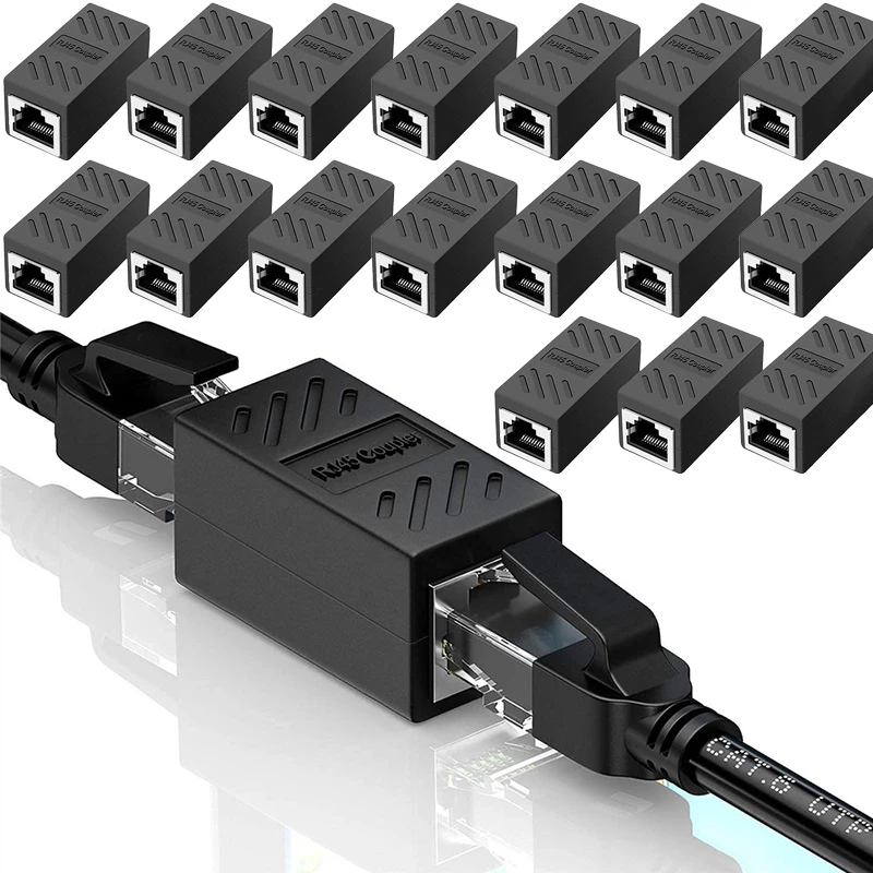 1/5/10/20pcs RJ45 커플러 이더넷 케이블 커플러 LAN 커넥터 Cat7 Cat6 Cat5e 이더넷 케이블 연장 어댑터 여성-여성
