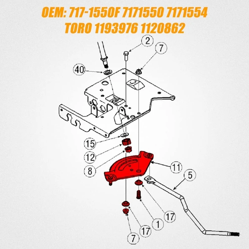 917-1550E 717-1550F 917-1554 Steering Gear Pinions Gear Repair for LT1046 LT1050 LTX1040 TB2246 TB2450 TB2654