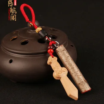 복숭아 나뭇 가지 키 체인, 동남 복숭아 나뭇 가지, Feicheng 복숭아 나무 스틱 검 도끼 칼, 개 이빨 돼지 청각골 펜