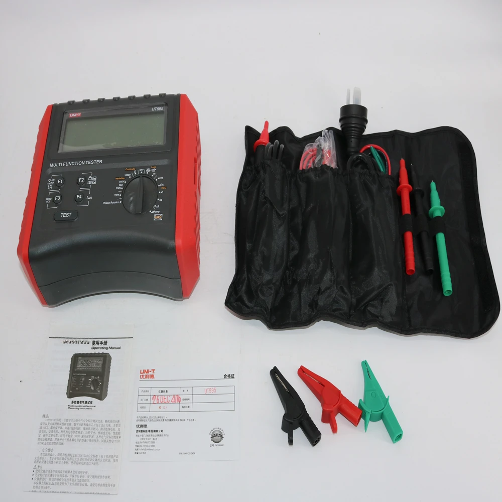 

UT595 Insulation Resistance Tester Ramp Slope RCD Phase Consequence Loop/Line Impedance
