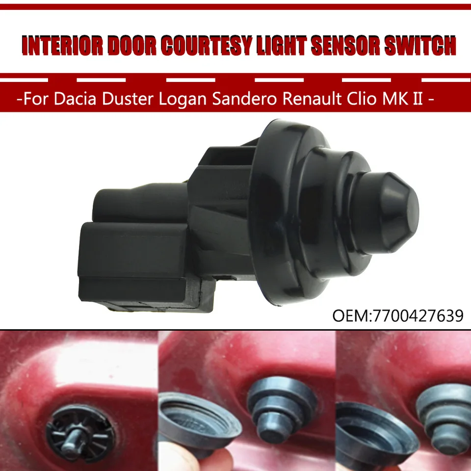 Clio Megane Scenic Kangoo Interrupteur Porte Voiture Renault Clio Megane - Capteur Lumi&egrave;re Int&eacute;rieure 7700427640/7700427639 Pi&egrave;ce Auto Renault