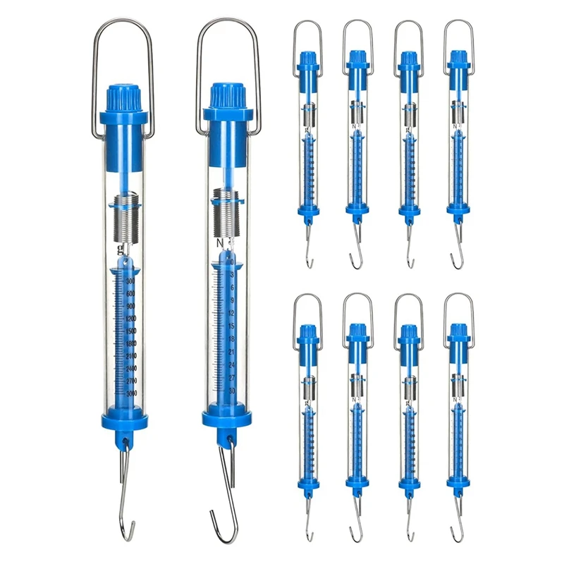 

Hanging Scale, Hanging Tube Spring Scale, 10 Pack 30N Transparent Spring Balance Hanging Tube Spring Scale
