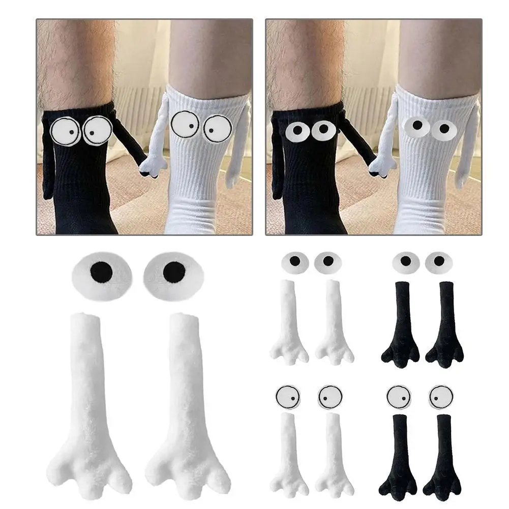 

Creative Magnetic Holding Hands Couples Socks Funny Cotton Socks Cartoon Lovely Comfortable Hand Men Hand Breathable In Wom W2U5