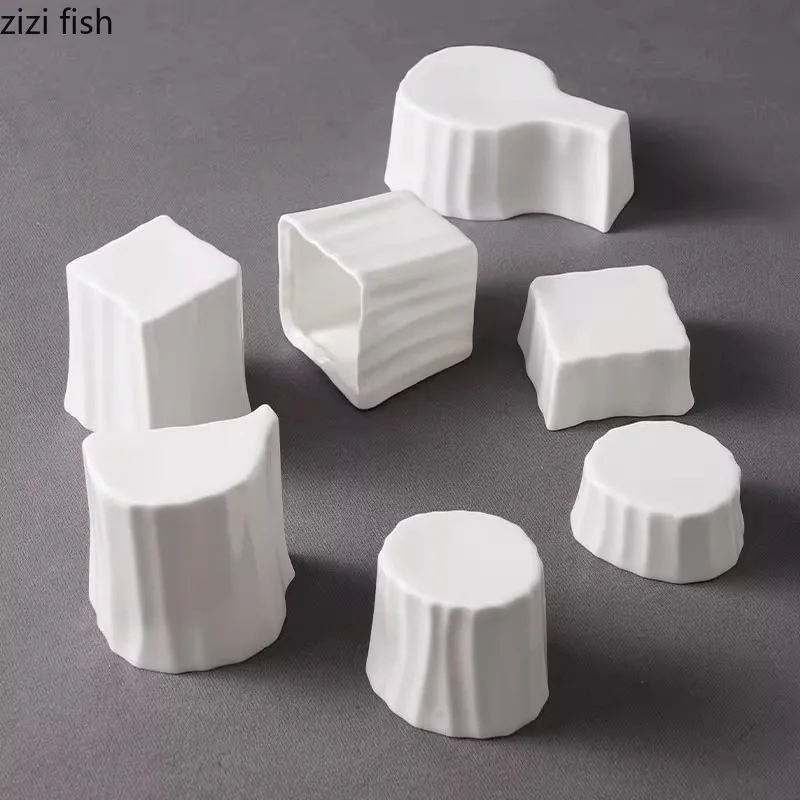 Creative Irregular Ceramic Dinner Plate Restaurant Dim Sum Plate Dessert Snack Plates Sushi Plates Specialty Tableware