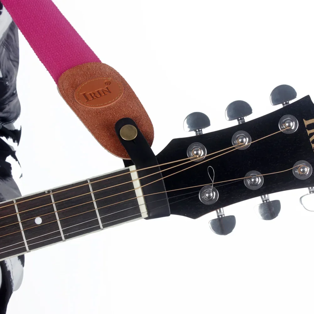 Premium Leather Guitar Neck Strap with Safe Lock - Stylish Accessory