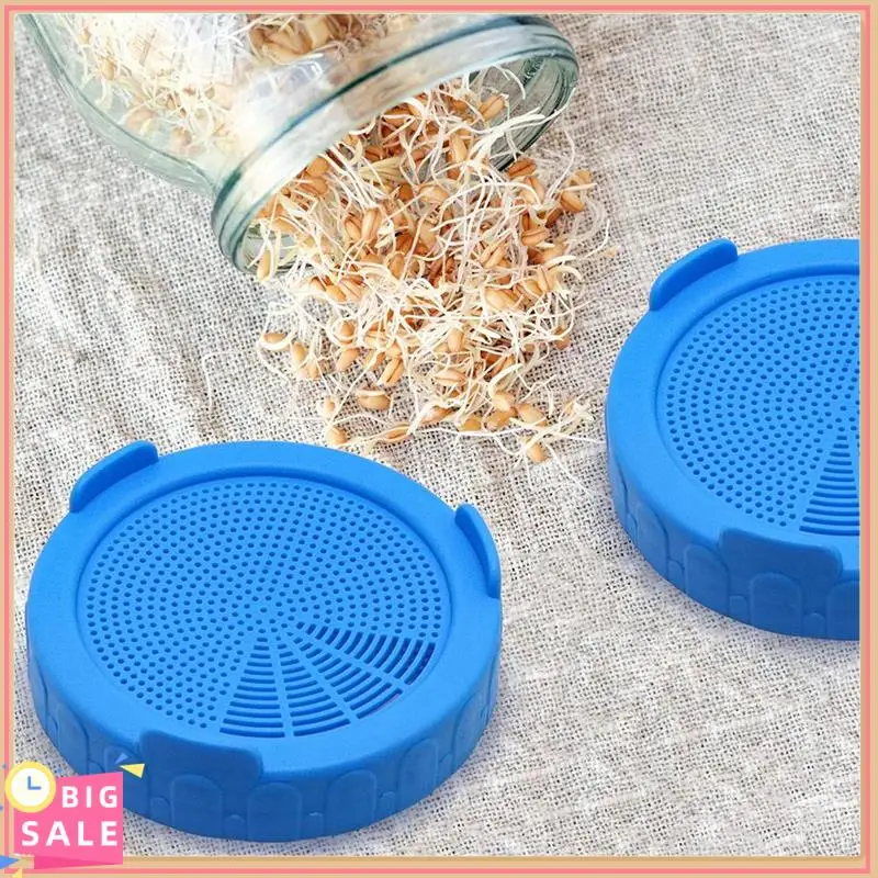 Better-Wide Mouth Mason Jar Sprouting Lid, Germination Stand, Mason Jar Pouring Nozzle Lid, Suitable For Growing Bean Sprouts