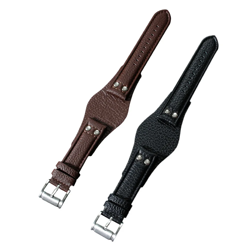 Men's Retro Style Genuine Leather Watch Strap, 22mm, Comfortable Wristband