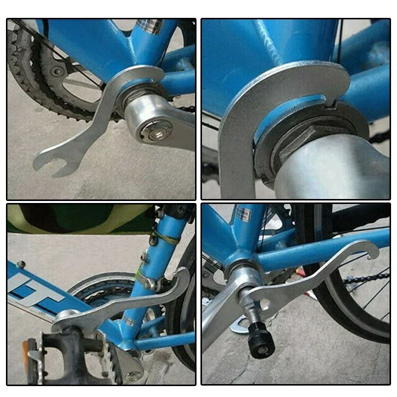 Clé à Vélo 2 Pièces - Outil Démontage Boîtier De Pédalier, Anneau De Verrouillage, Réparation