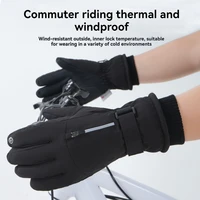 NOFOXO Winter Thermal Skiing Gloves Waterproof Touch Screen Gloves Outdoor Sports Warm Cycling Fishing Running Gloves Men Women 3