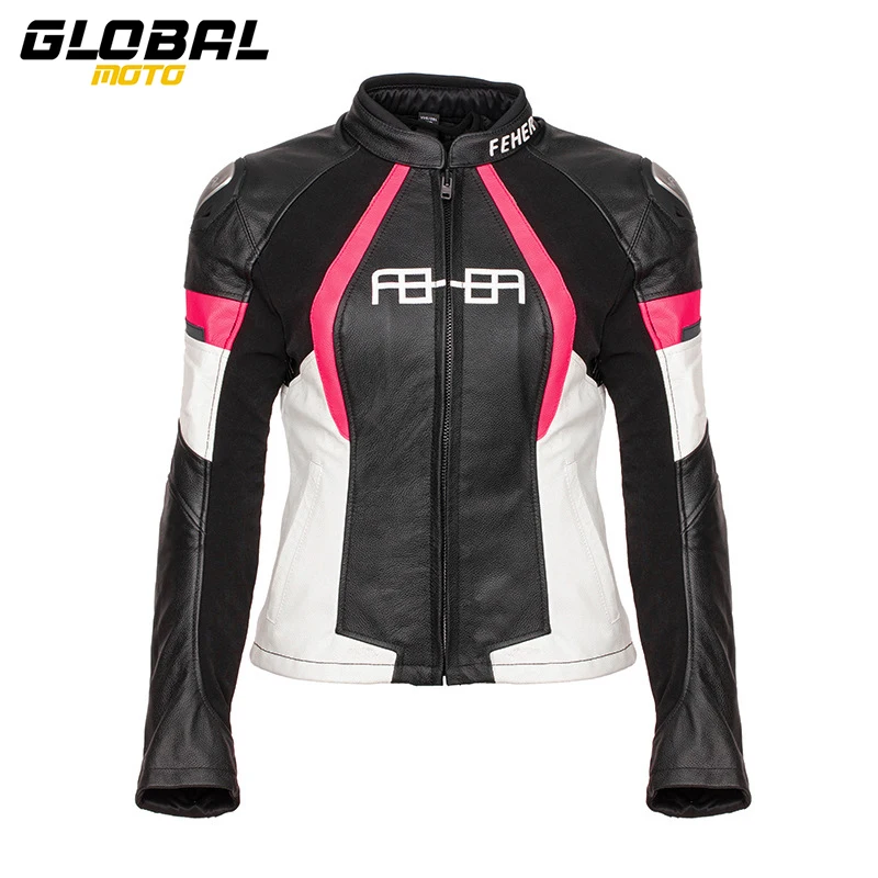 Women Motorcycle Jacket Winter Warm Anti Drop Moto Leather Jacket Wear Resistant Motocross Riding Protective Clothing