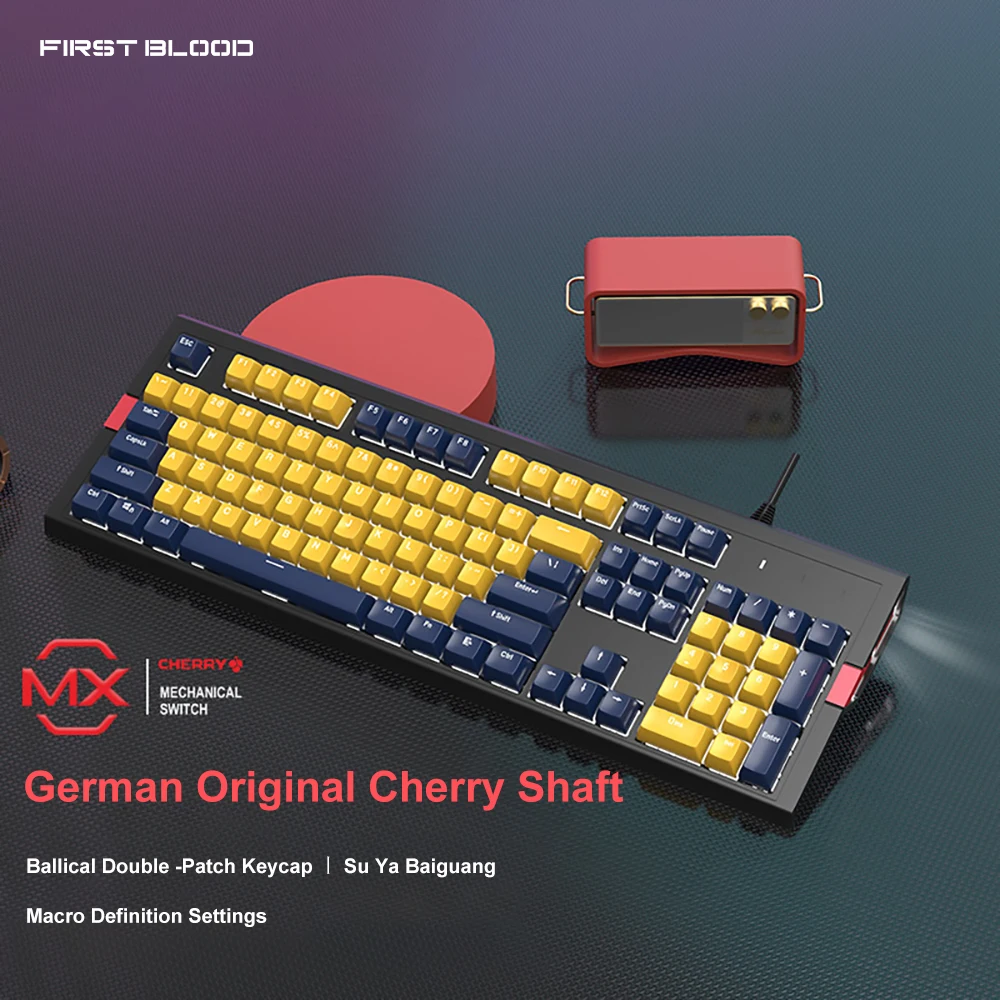 FirstBlood F11 Gaming Mechanical Keyboard 104Keys RGB Hotswap TypeC