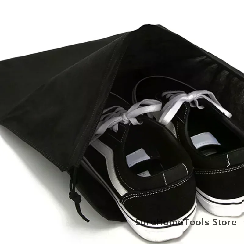 Non-woven Shoe Travel Pouch Portable Tote Drawstring Storage Bag Organizer Travel Accessories Pouch Drawstring Bag