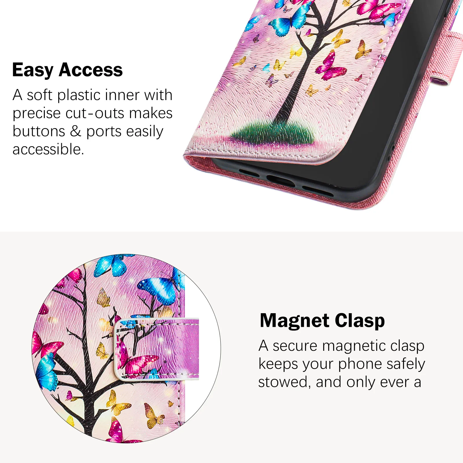 Nubia Z60 Ultra Focus Red Magic Leather Wallet Phone Case