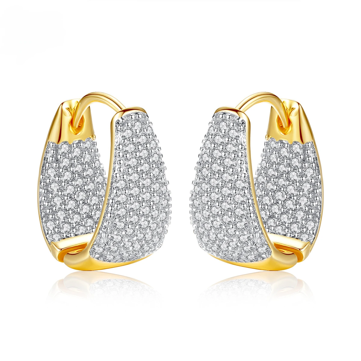 

TKJ White Cubic Zirconia Copper Earrings Fine Fine Jewelry Gifts for Women Hypoallergenic