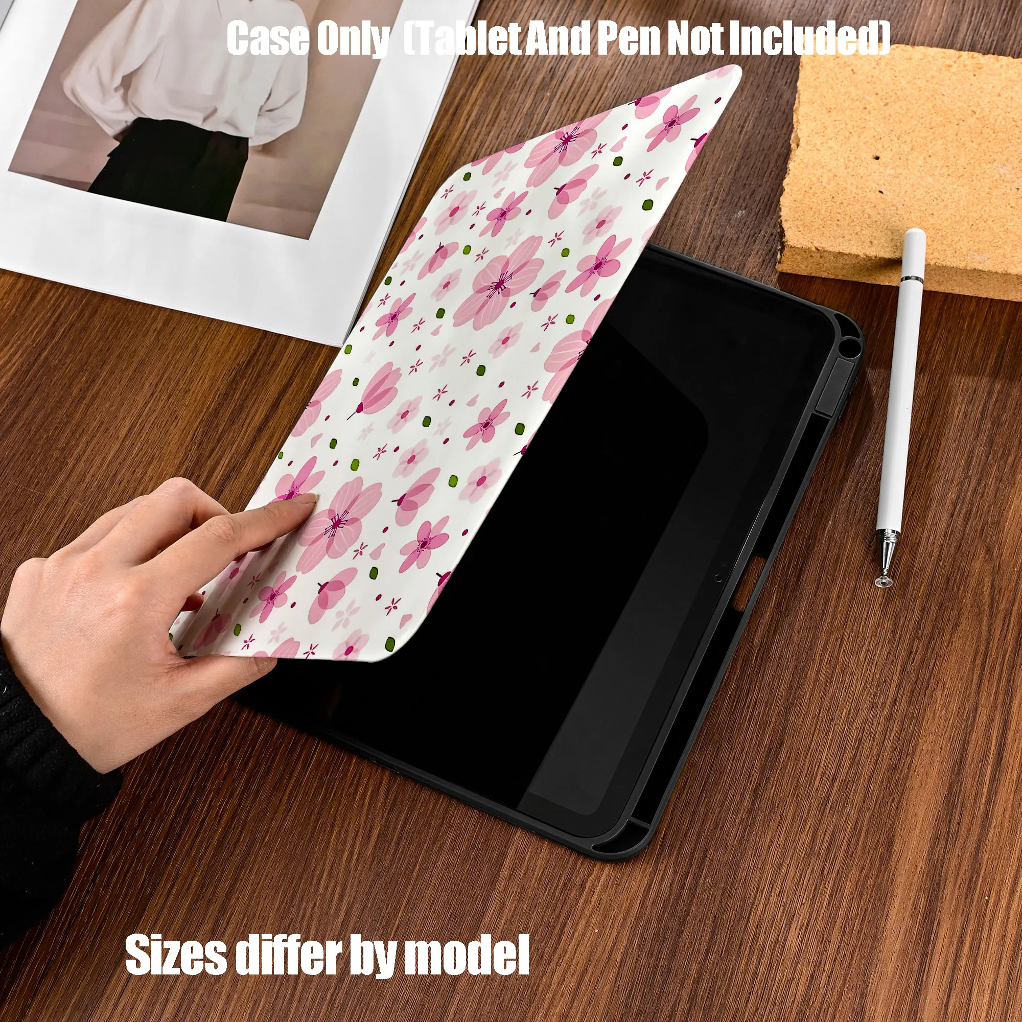 Shockproof TPU Tablet Case with Pencil Holder and Auto Sleep/Wake Function