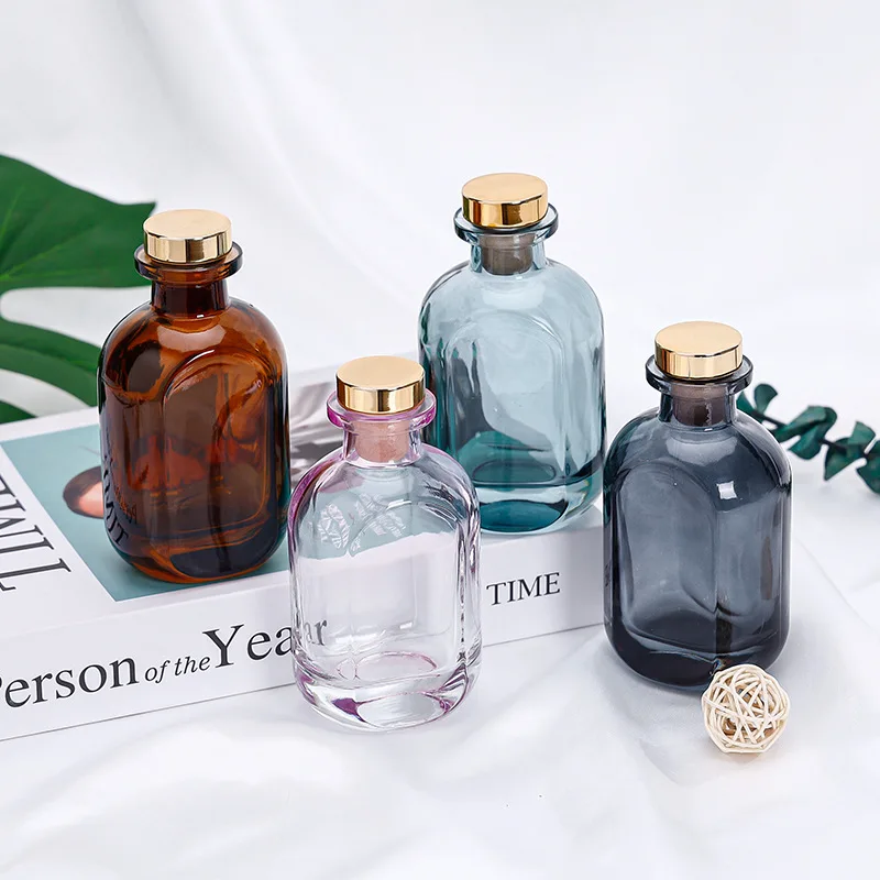 

1PCS 150ml High Quality Thickened Bottle Bottom Aroma Wedding Decorative Bottle Rattan Dried Flower Essential Oil Perfume Bottle