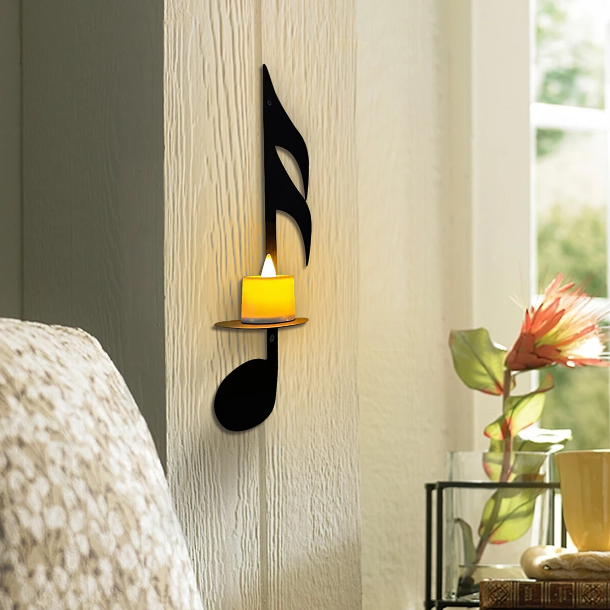 Music Candlestick Holiday Candlestick Home Decoration,Western Classic Candlelight Dinner Props Photography Anniversary Birthday