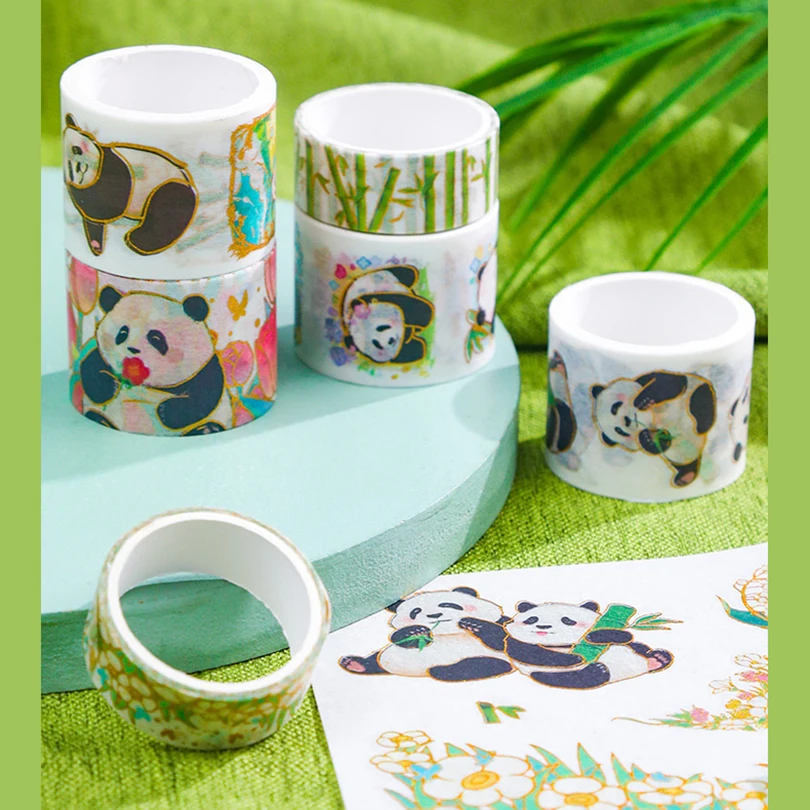 Panda Washi Tapes Stickers Masking Tape Diary Decoration 10Pcs
