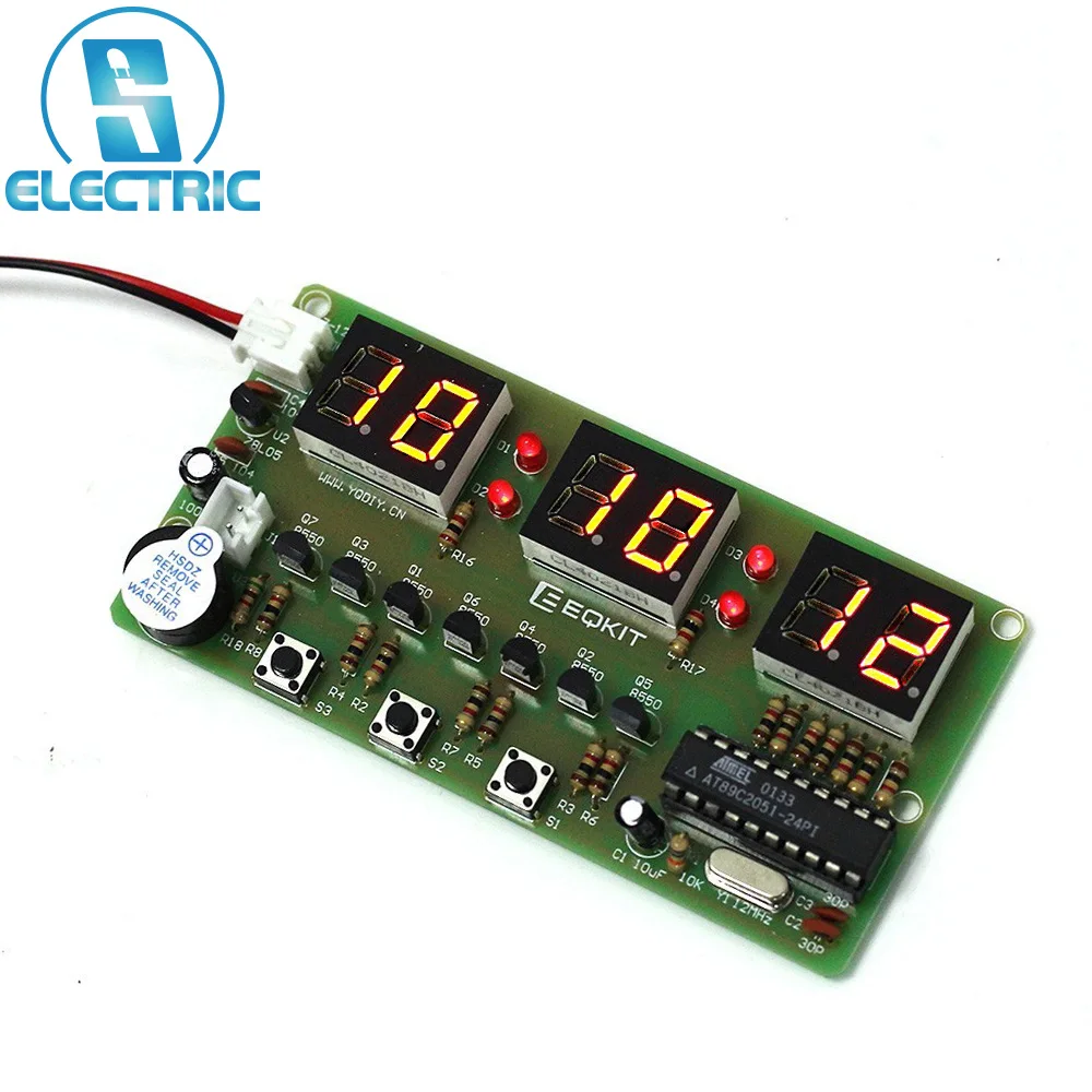 6-Bit DIY Electronic Kits Digital Clock Soldering Practice for School Science Project Student STEM Project for Learning Teaching