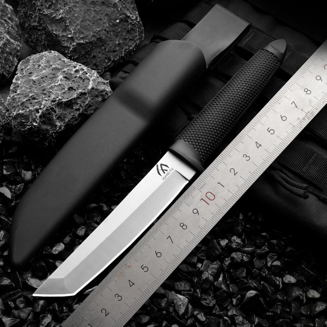 Cuchillo táctico militar de hoja fija 7CR13MOV, cuchillo de supervivencia  en la naturaleza, cuchillo de caza al aire libre, cortador de borde recto -  AliExpress