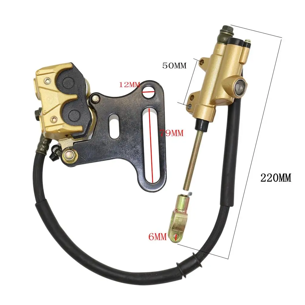 ATV Go Kart Rear Hydraulic Master Cylinder Brake Disc Calliper Assembly
