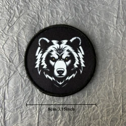 Black Bear Tactical Morale Badge with Hook and Loop for Backpacks and Apparel (CUSTOM - 1218)