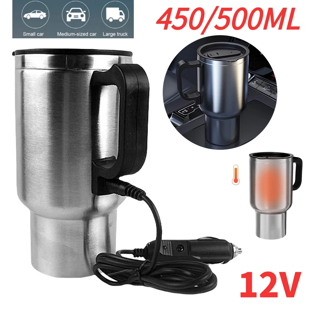 500Ml Intelligent Heating Cup Stainless Steel Water Warmer Bottle 4  Temperature Thermos Cup Travel Electric Water Heater Kettle - AliExpress