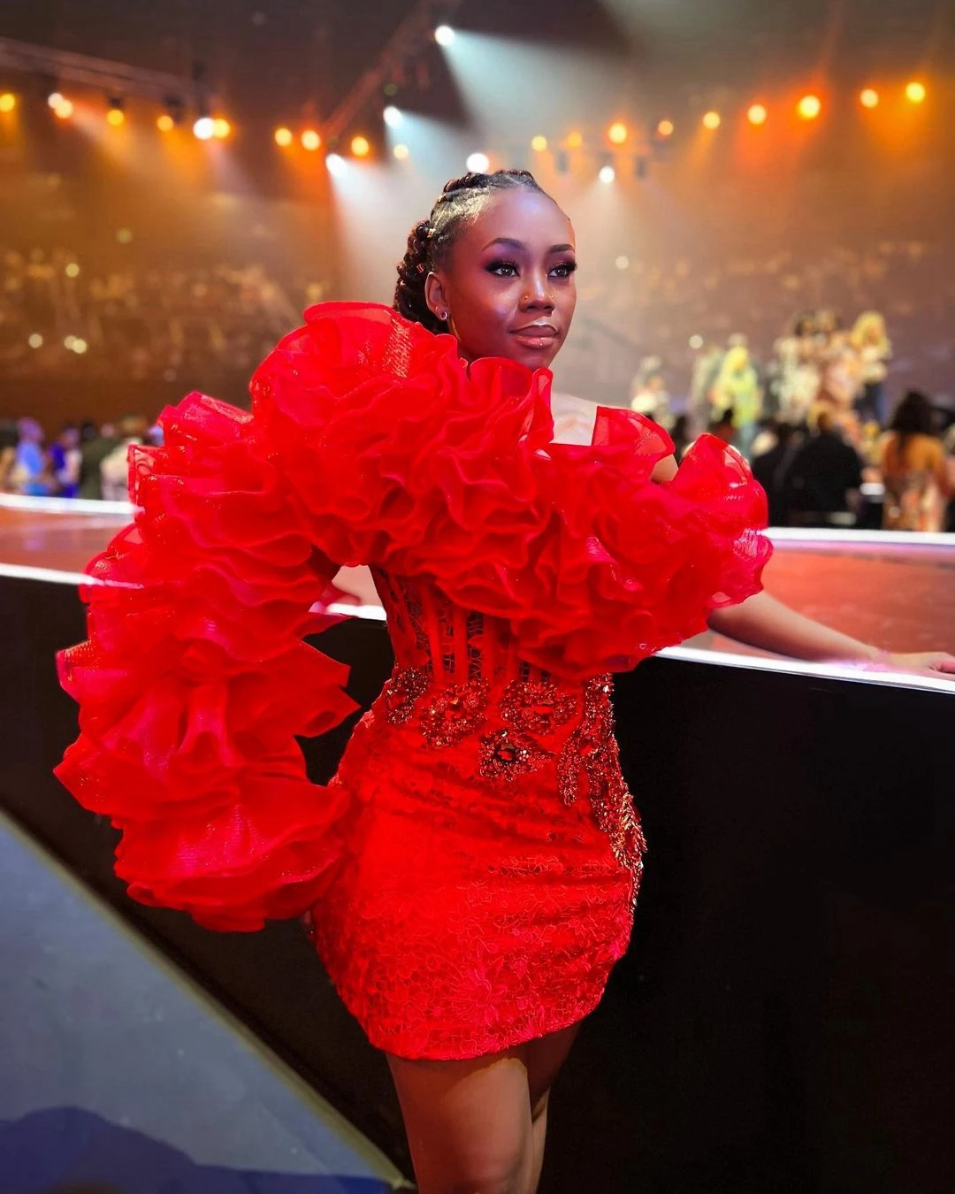 Extra Puffy Organza One Shoulder Tulle Mini Birthday Dresses Red Ruffled African Formal Party Gowns Chic Black Girls Short Cockt