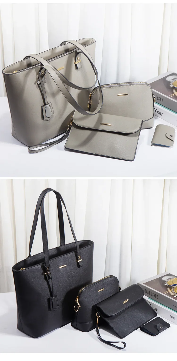حقيبة كتف بنمط عتيق للنساء ، حقيبة كتف ، سعة كبيرة ، عبر الجسم ، للأم والابن ، موضة جديدة ، مجموعة من 4 قطع 14 790 (8).jpg