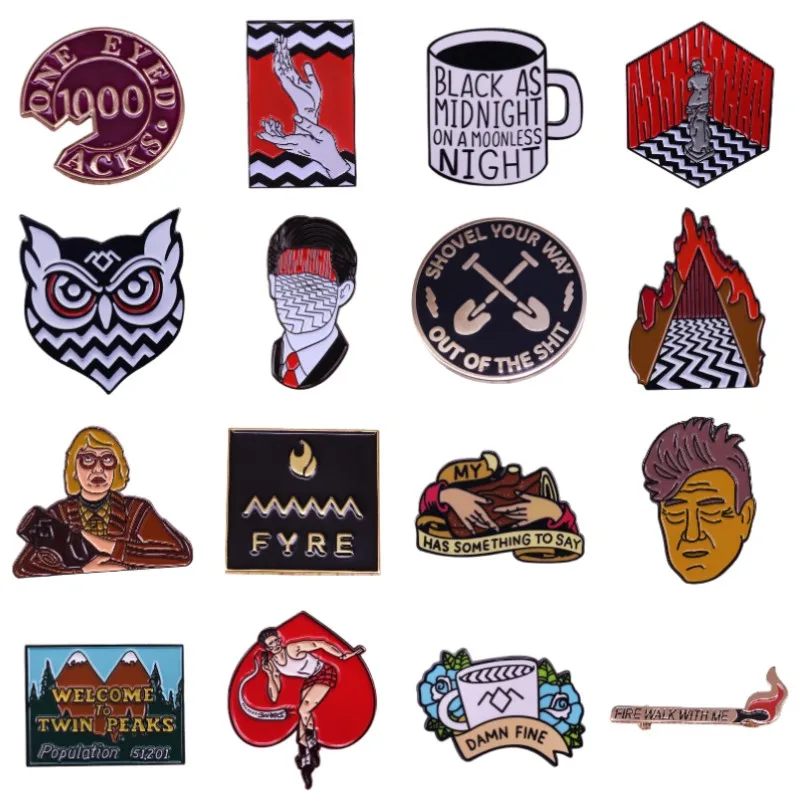 Hochwertige klassische amerikanische TV-Show-Emaille-Pins, Metall-Cartoon-Broschen für Tassen, Rucksäcke, Hüte, Kragen, Revers, modische Schmuckgeschenke – Detail 7