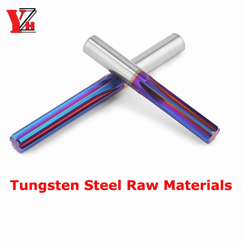 YZH Machine Reamer hand reamer hss reamer steel reamer tools HRC68 Coated Straight Groove 4F 6F Tolerance H7 Harened Steel Metal Cutter CNC inner Hole 2mm ~20mm