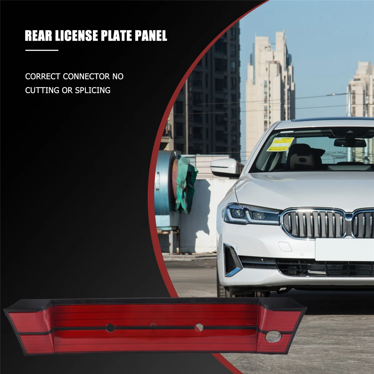 House Number Plate Car Rear License Plate Panel Bracket Frame Rear Number Frame for-BMW 5 SERIES E34 M5 525I