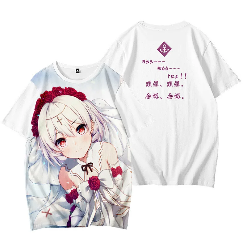 

Anime Virtual YouTuber Gawr Gura Men Shirt Sexy Lovely Little Shark Cartoon Shirt Women Summer Big Size Anime Clothes