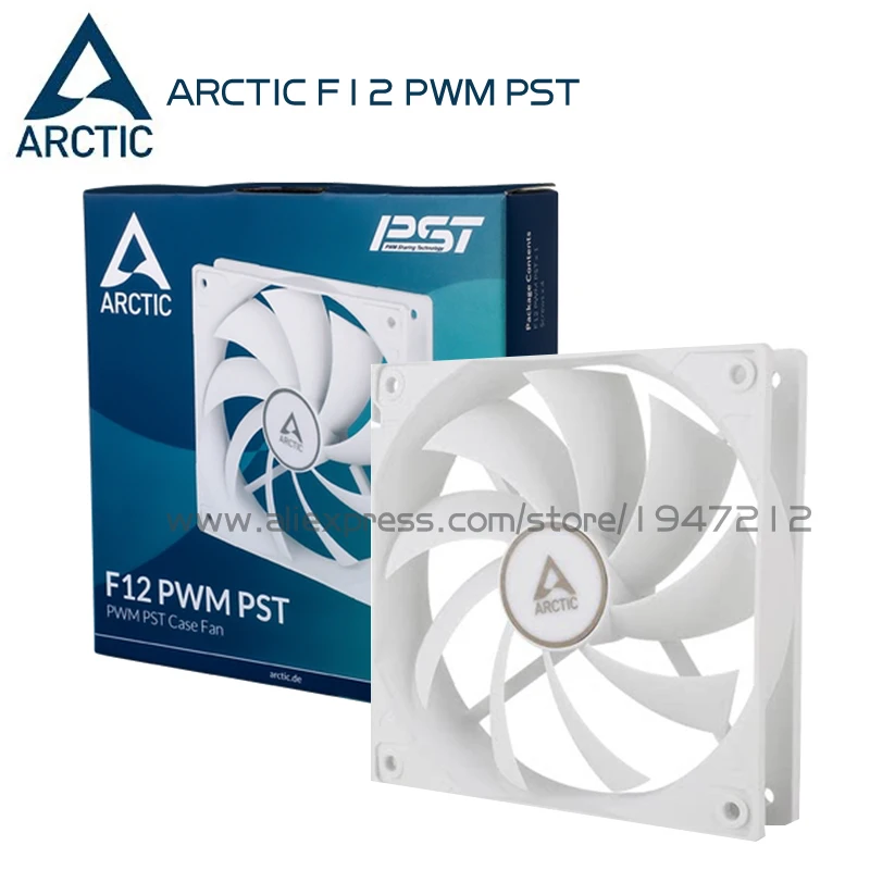Nombrar Microordenador lamentar Arctic F12 Pwm Pst Co 12cm Silent Pc Case Cooling Fan 120mm Cpu Cooler Fdb  1350rmp Mute Genuine Original Black/white - Case Fans - AliExpress