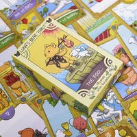 Luna's Bear Tarot Deck 12*7cm 78 Pcs Cute Teddy Bear Tarot Cards In Rigid Box with Guidebook for Beginners 1