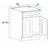 Bathroom Vanity Sink Base Ready-to-Assemble Bathroom Cabinet 24"/30'/36" Width (Vanity Base in Espresso Shaker, 30 inch) 2