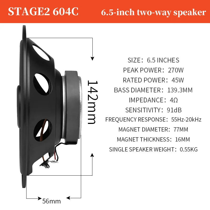 JBL 6.5 بوصة مكبر صوت للسيارة اتجاهين الصوت كروس ا...