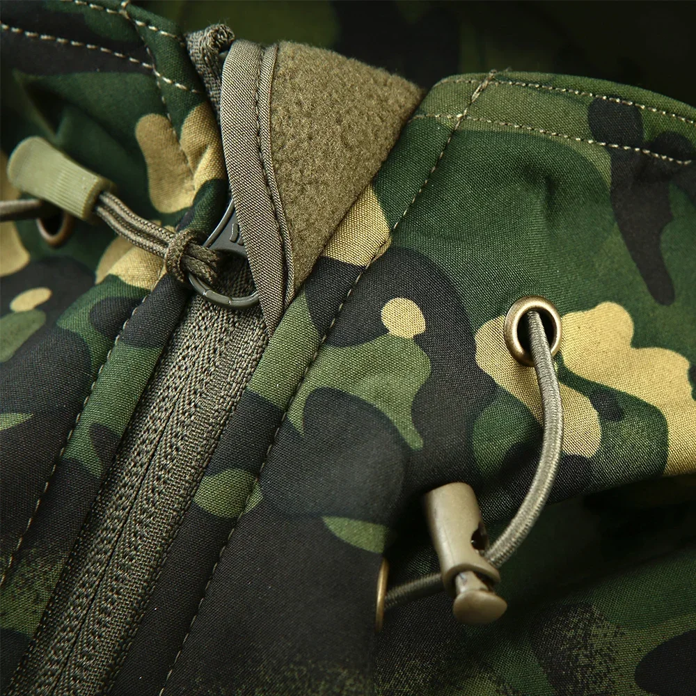 Hiking Jackets Autumn Men's Camouflage Fleece Jacket Tactical Clothing 2024 Male Camouflage Windbreakers 5
