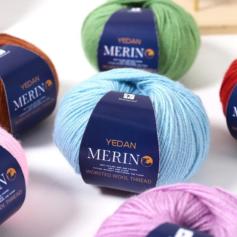500g fine fine wool yarn, handmade DIY knitting, autumn and winter men's and women's fashion sweaters, sweaters, scarves, hats 2