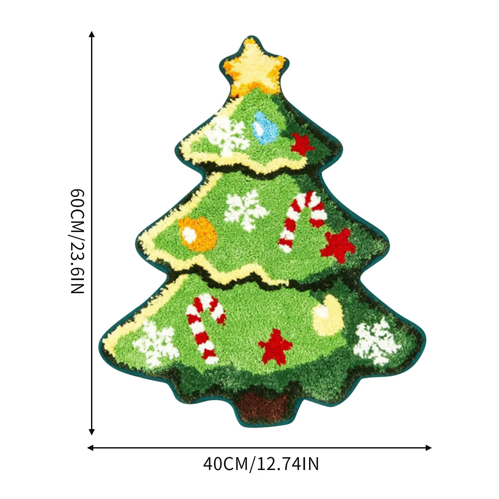 40x60cm Christmas Themed Cartoon Bathroom Mats Cute Xmas Tree Claus Anti-Slip Floor Rugs Shower Room Doormat Machine Washable