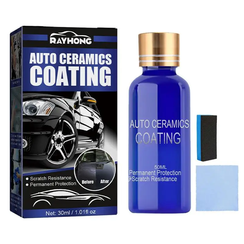 

Car Ceramic Coating Hydrophobic Polish Nano Coating Agent Auto Ceramics Coating With Sponge And No-dust Cloth For Car Detailing