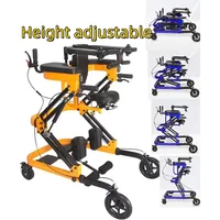 Déambulateur d'entraînement de guêtre debout réglable, rouleau de hauteur de 1 à 2m pour personnes âgées et handicapées, fournitures de thérapie de rééducation 2